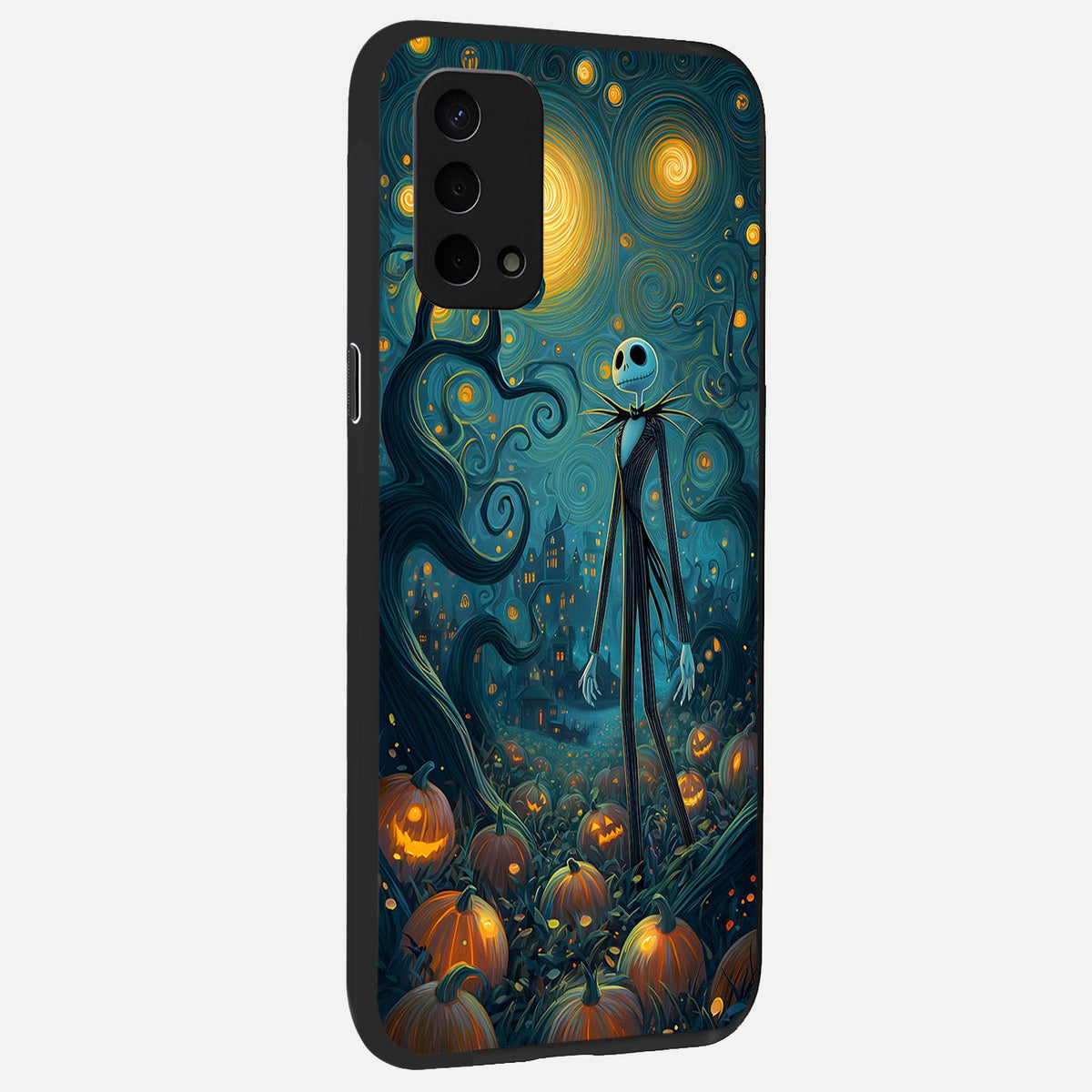  Pumpkin Moonlight Tale back cover For Oppo A74 5G slim fit glass case with vibrant aesthetic design
