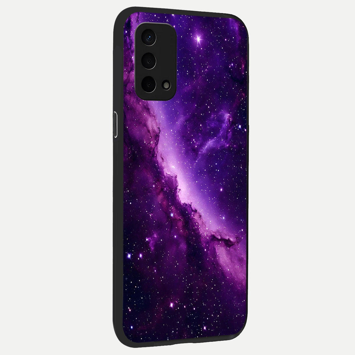  Purple Shade Sky back cover For Oppo A74 5G slim fit glass case with vibrant aesthetic design