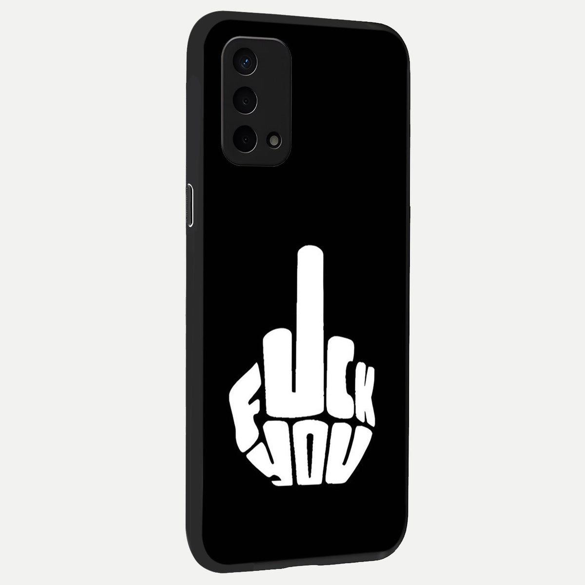  Rebel Mode On back cover For Oppo A74 5G slim fit glass case with vibrant aesthetic design