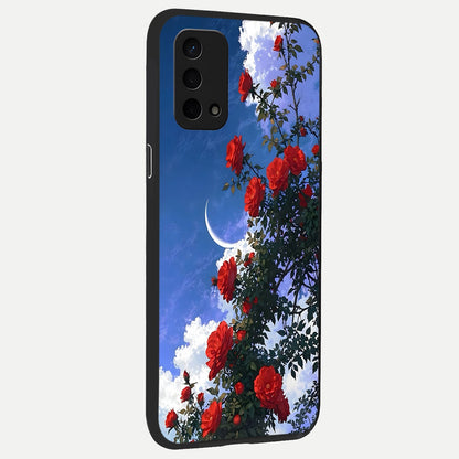  Rose Drift Flowers back cover For Oppo A74 5G slim fit glass case with vibrant aesthetic design