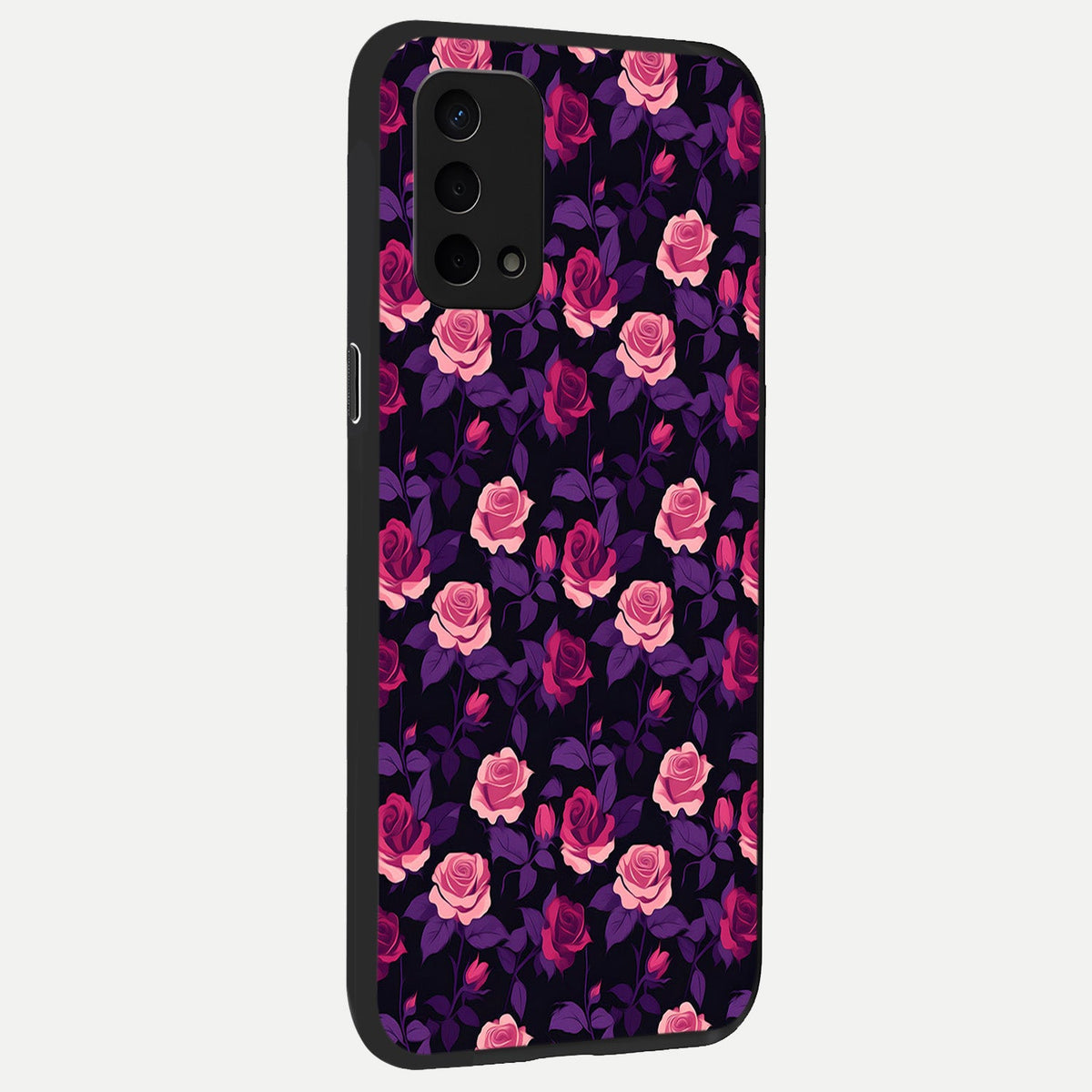  Rose Garden Twilight back cover For Oppo A74 5G slim fit glass case with vibrant aesthetic design
