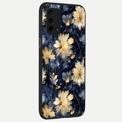  Royal Petal Dream back cover For Oppo A74 5G slim fit glass case with vibrant aesthetic design