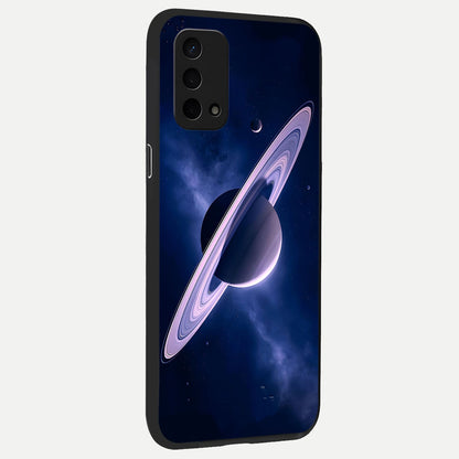  Saturn Ring Mystique back cover For Oppo A74 5G slim fit glass case with vibrant aesthetic design