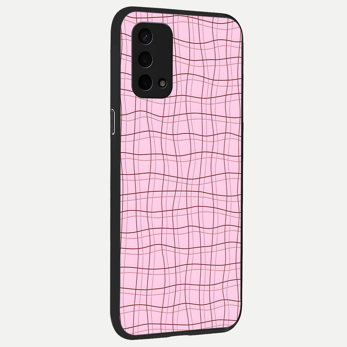  Soft Grid Bliss back cover For Oppo A74 5G slim fit glass case with vibrant aesthetic design
