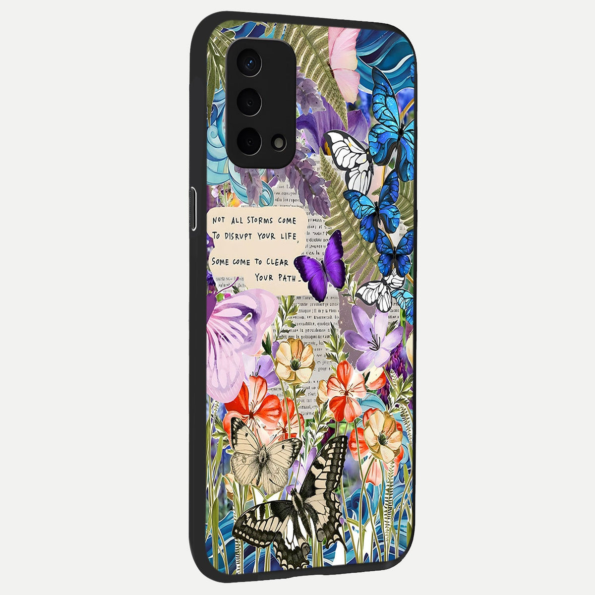  Storm Path Bloom back cover For Oppo A74 5G slim fit glass case with vibrant aesthetic design