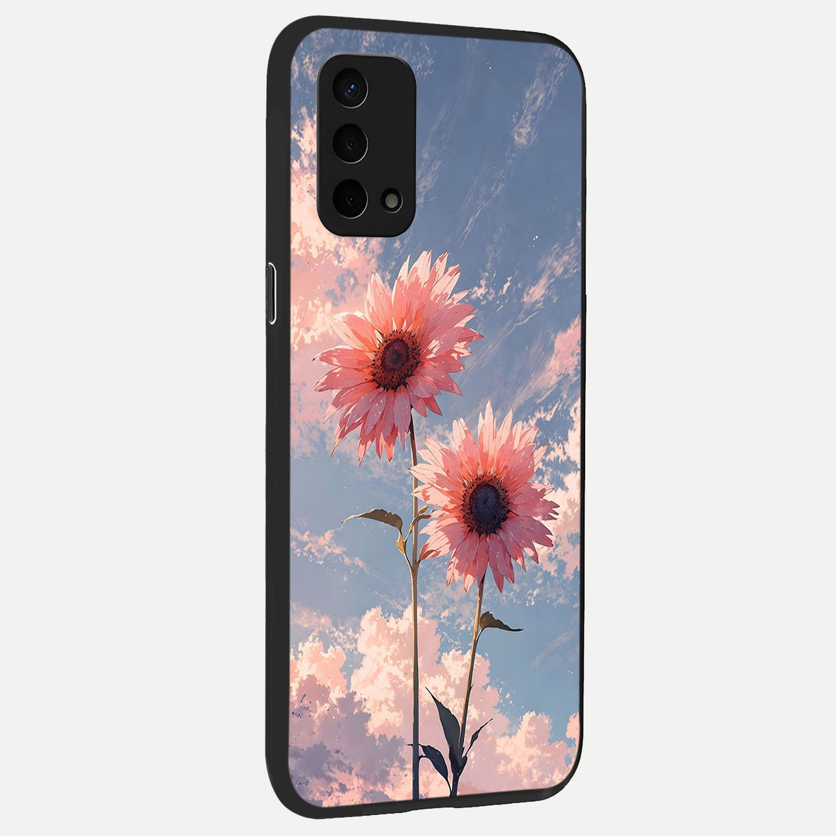  Sun Moon Balance back cover For Oppo A74 5G slim fit glass case with vibrant aesthetic design