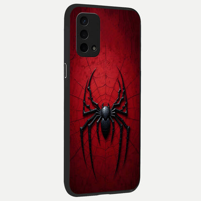  Superhero Web Emblem back cover For Oppo A74 5G slim fit glass case with vibrant aesthetic design