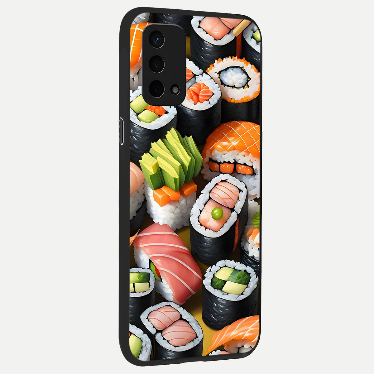  Sushi Food Pattern back cover For Oppo A74 5G slim fit glass case with vibrant aesthetic design
