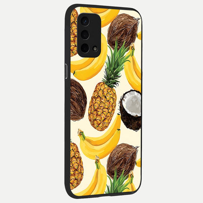  Tropical Fruit Mood back cover For Oppo A74 5G slim fit glass case with vibrant aesthetic design