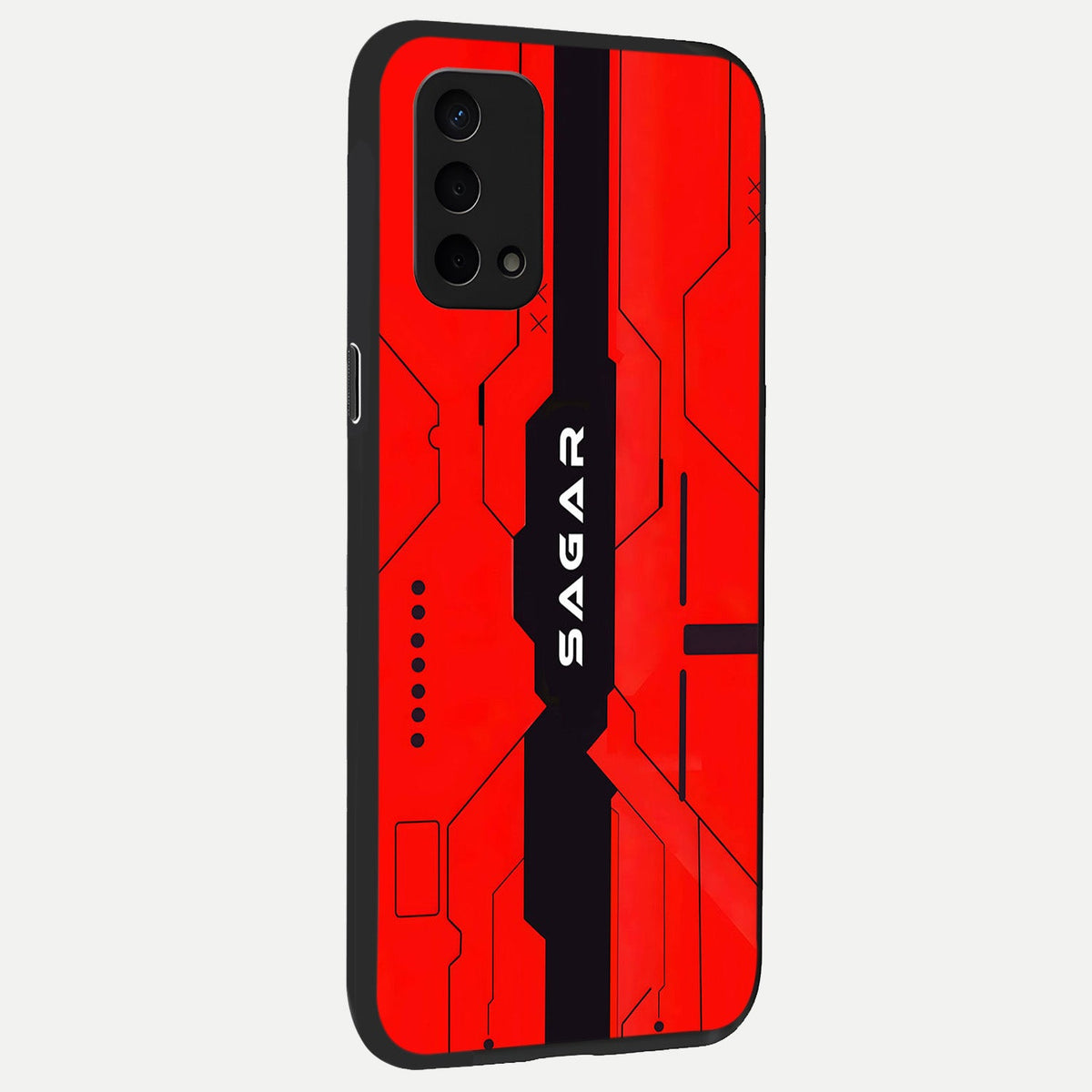  Voltage Rise CYBERPUNK Custom Name back cover For Oppo A74 5G slim fit personalized glass case with bold cyberpunk design