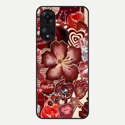  Aesthetic Little Freak Glass Case For Oppo A78 5G back cover – full design glossy printed glass finish
