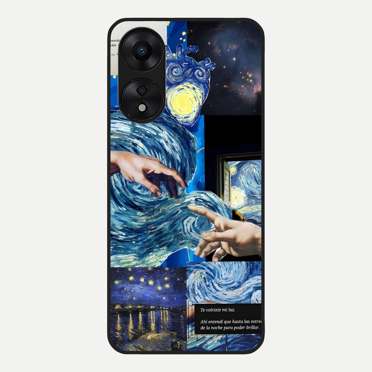  Aesthetic Vando Hands Glass Case For Oppo A78 5G back cover – full design glossy printed glass finish
