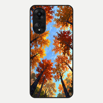  Autumn Sky Rise Glass Case For Oppo A78 5G back cover – full design glossy printed glass finish
