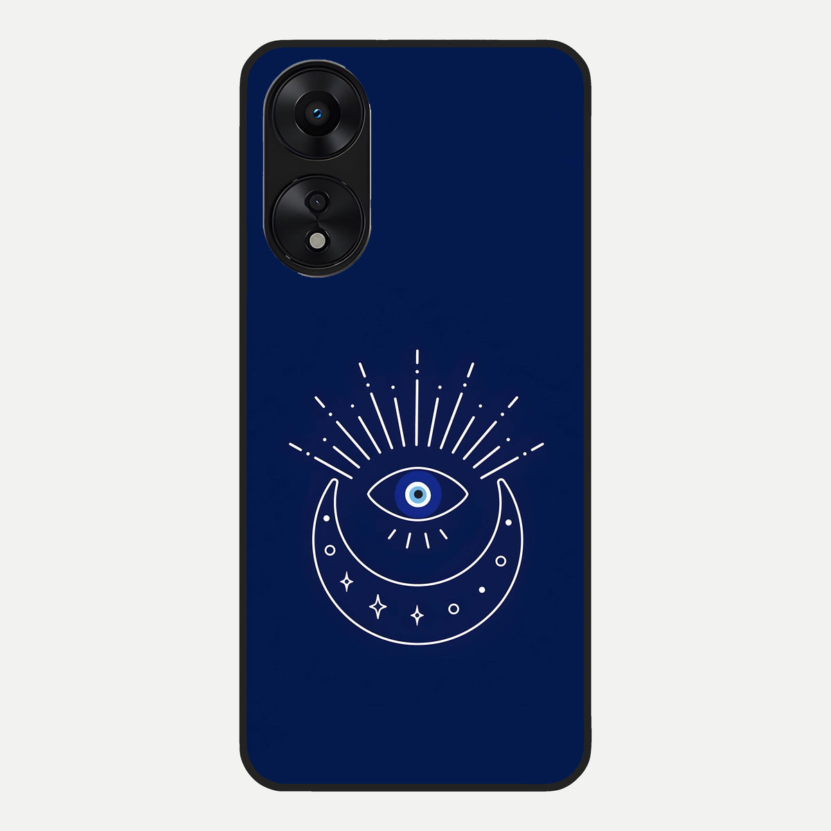  Blue Evil Eye Glass Case For Oppo A78 5G back cover – full design glossy printed glass finish