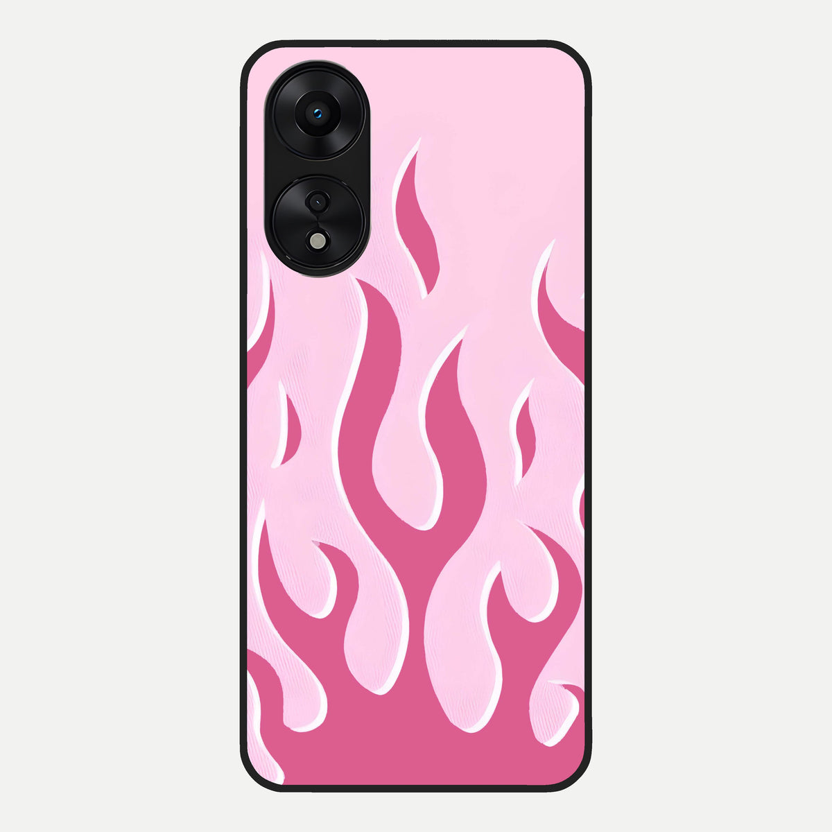  Blush Flame Energy Glass Case For Oppo A78 5G back cover – full design glossy printed glass finish