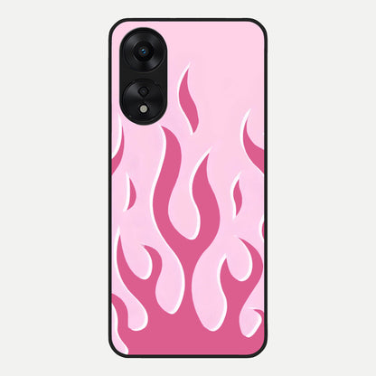  Blush Flame Energy Glass Case For Oppo A78 5G back cover – full design glossy printed glass finish