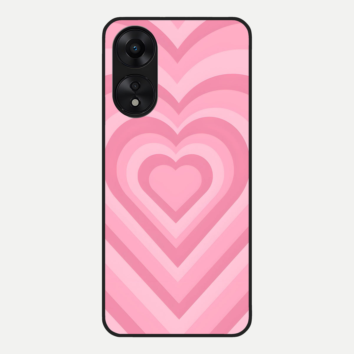  Blush Heart Waves Glass Case For Oppo A78 5G back cover – full design glossy printed glass finish