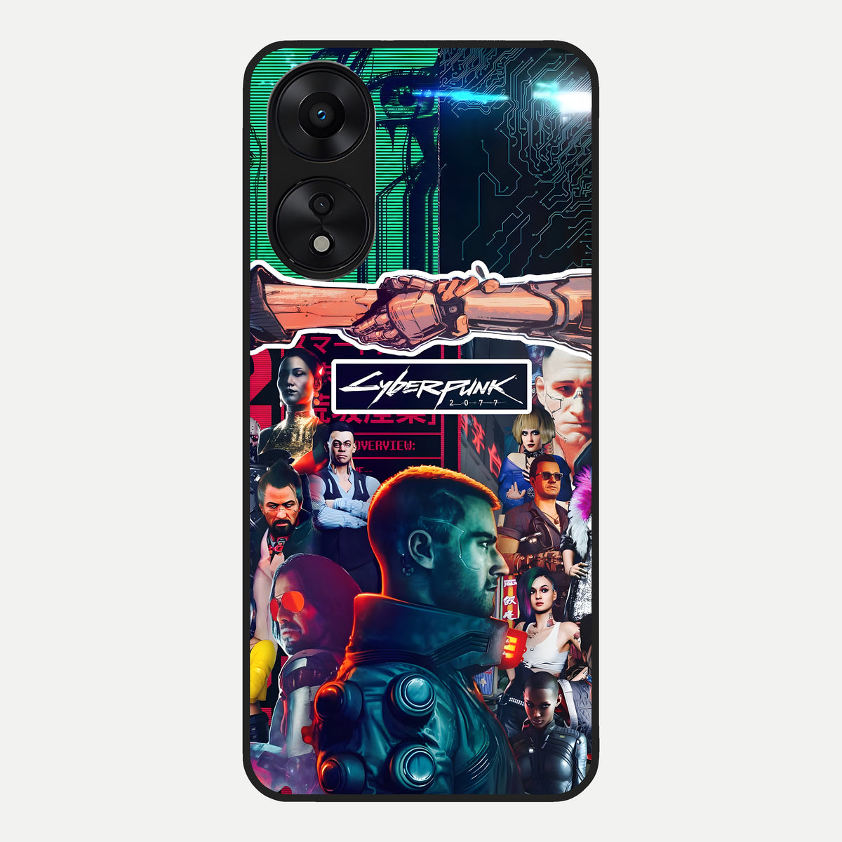  CYBERPUNK Legacy Glass Case For Oppo A78 5G back cover – full design glossy printed glass finish