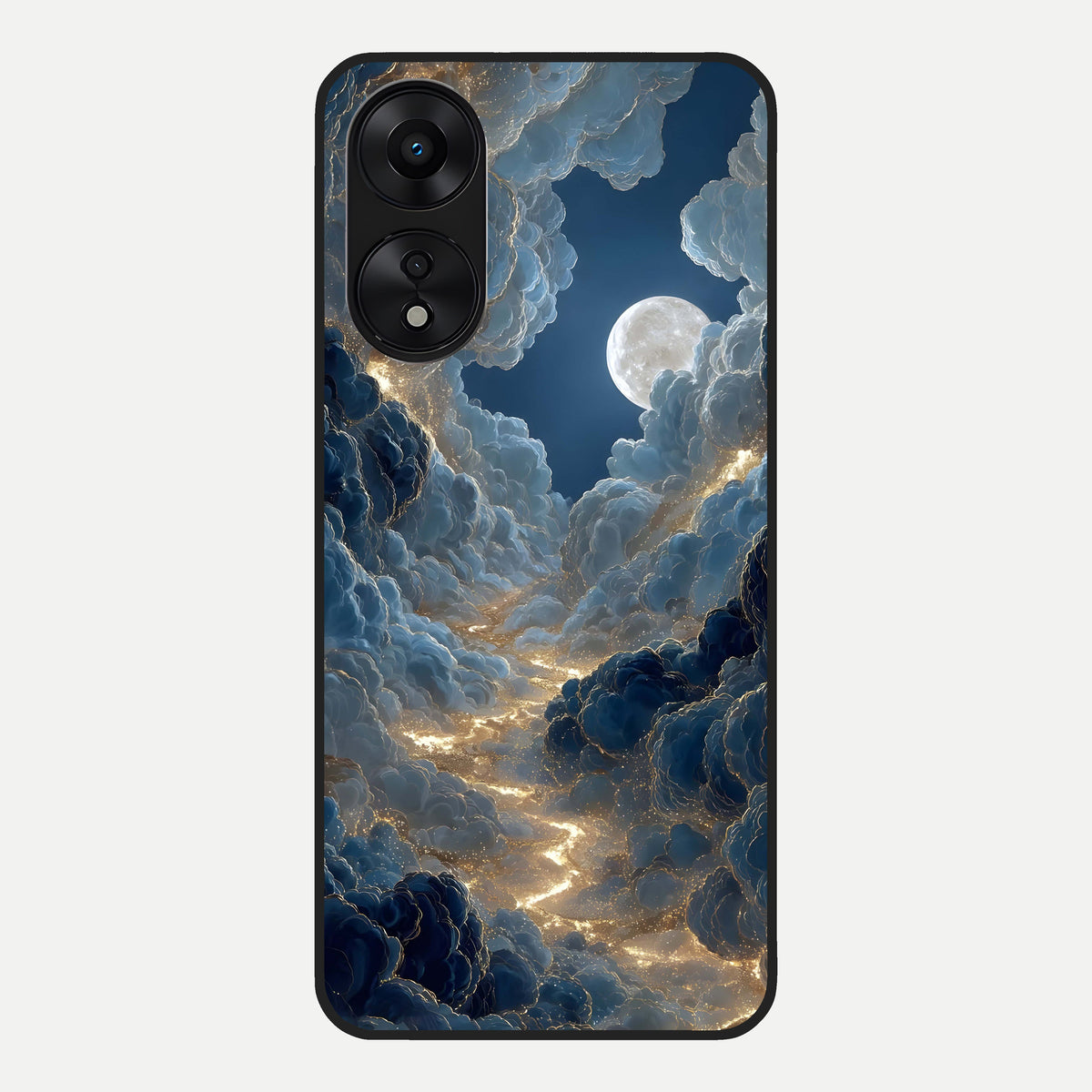  Celestial Cloud Road Glass Case For Oppo A78 5G back cover – full design glossy printed glass finish