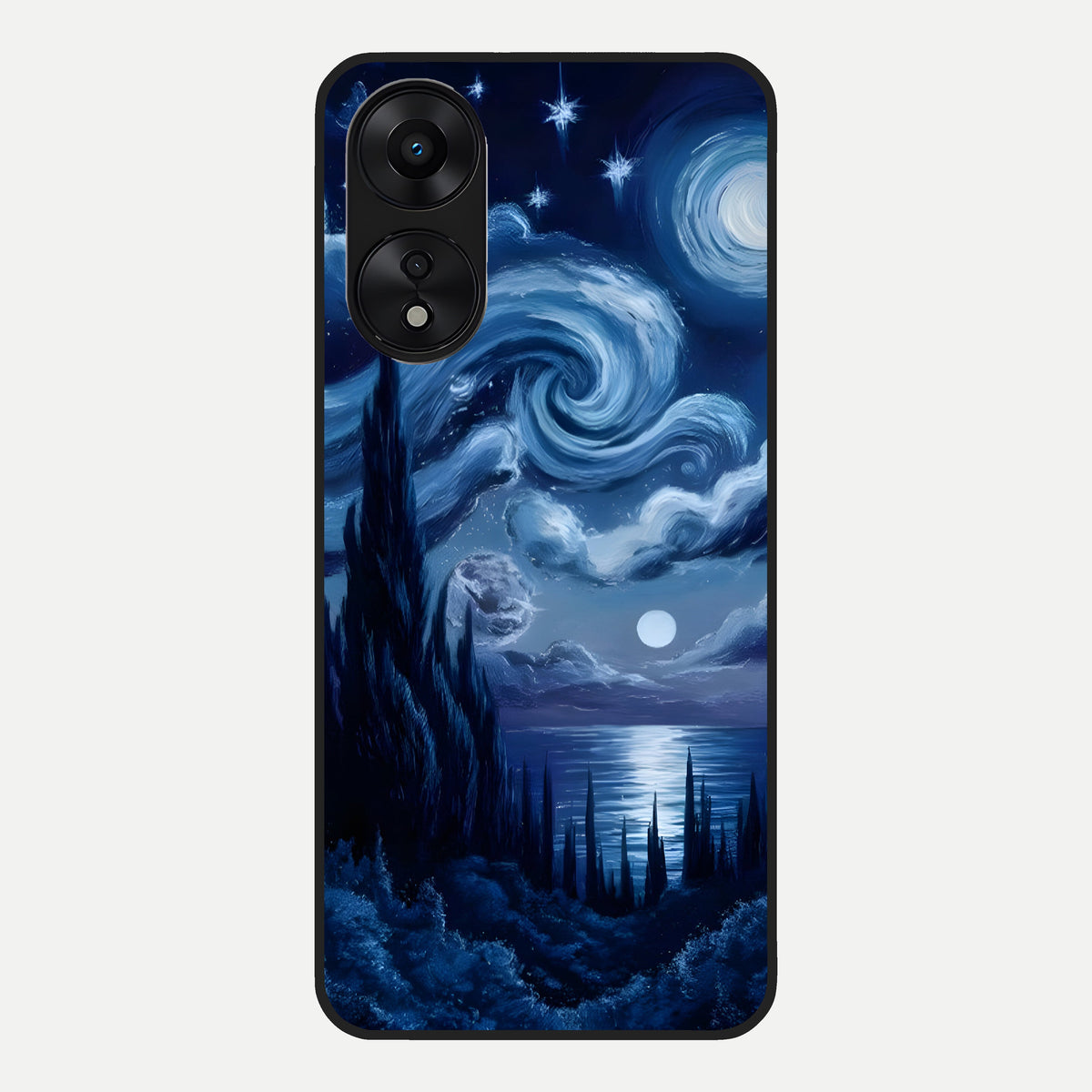  Celestial Dream Van Gogh Glass Case For Oppo A78 5G back cover – full design glossy printed glass finish