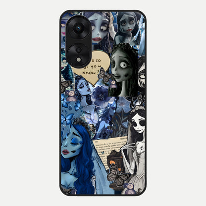  Corpse Bride Posters Glass Case For Oppo A78 5G back cover – full design glossy printed glass finish
