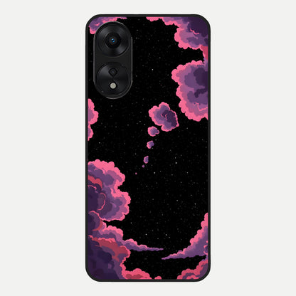  Cosmic Cloud Journey Glass Case For Oppo A78 5G back cover – full design glossy printed glass finish