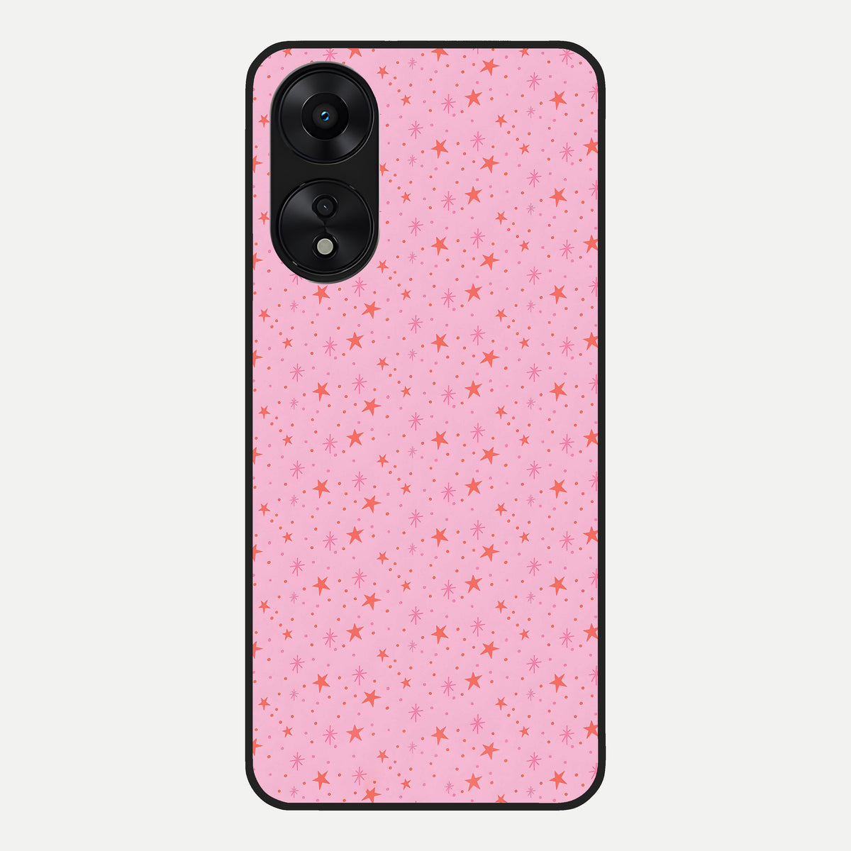  Cosmic Pink Sparkle Glass Case For Oppo A78 5G back cover – full design glossy printed glass finish
