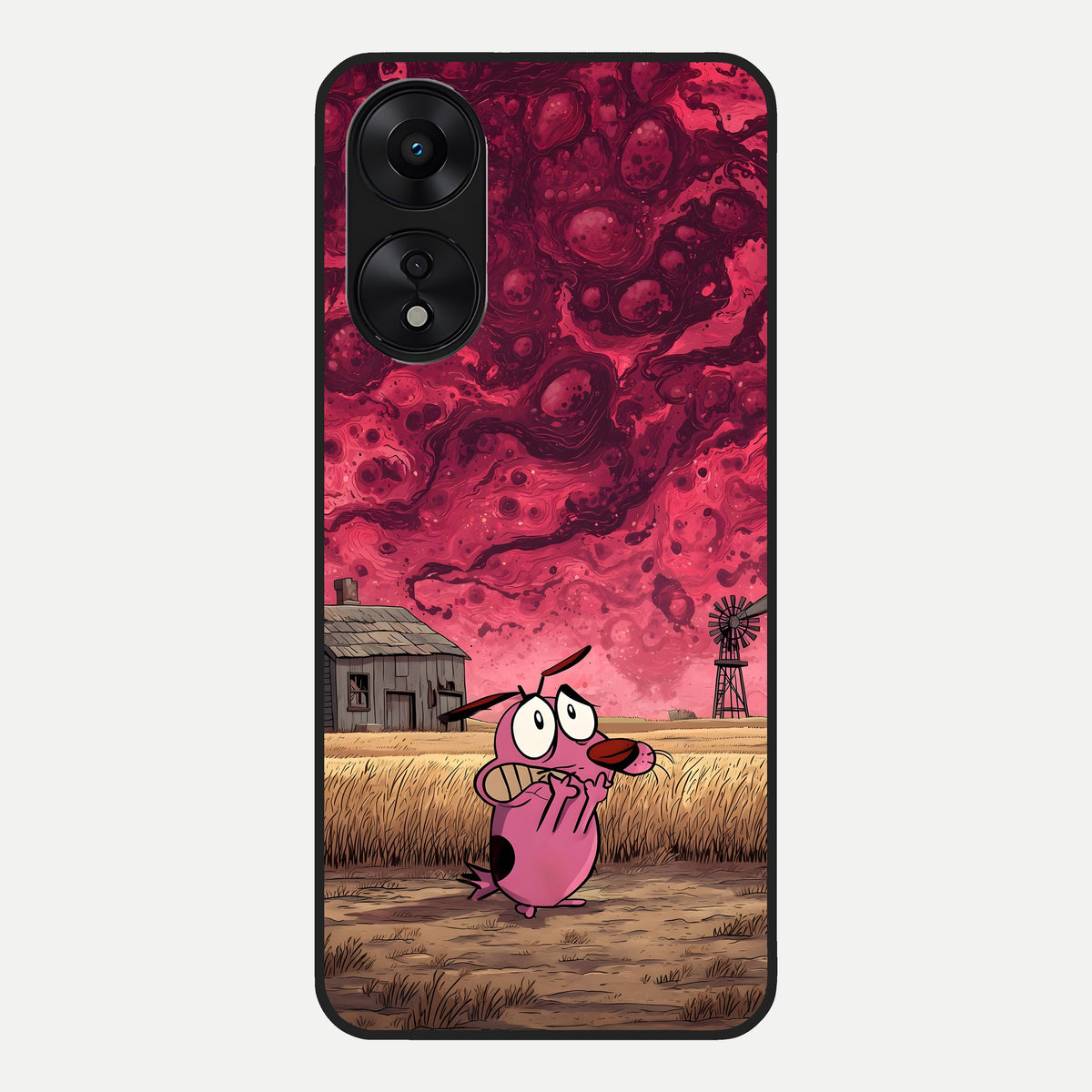  Courage Under Sky Glass Case For Oppo A78 5G back cover – full design glossy printed glass finish