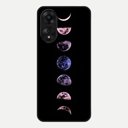  Crimson All Planets Glass Case For Oppo A78 5G back cover – full design glossy printed glass finish