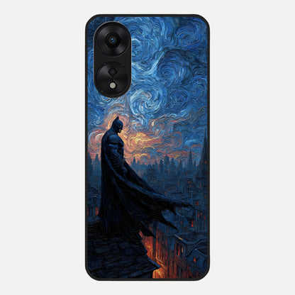  Dark Knight Dusk Glass Case For Oppo A78 5G back cover – full design glossy printed glass finish