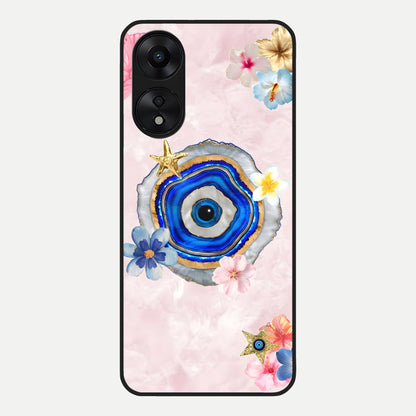  Divine Aura Bloom Glass Case For Oppo A78 5G back cover – full design glossy printed glass finish