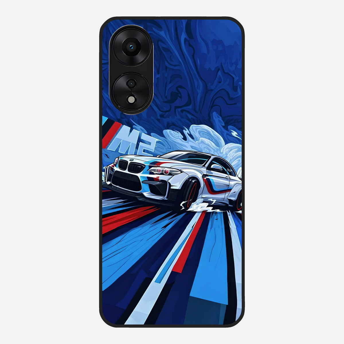  Drift Power Rush Glass Case For Oppo A78 5G back cover – full design glossy printed glass finish