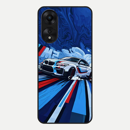  Drift Power Rush Glass Case For Oppo A78 5G back cover – full design glossy printed glass finish