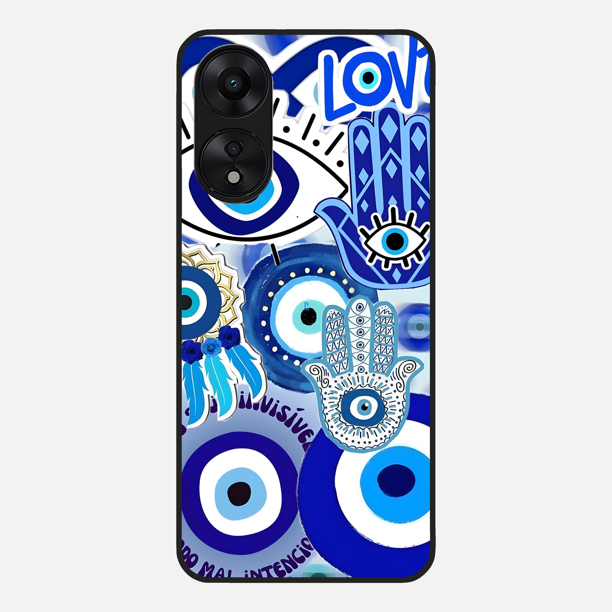  Evil Eyes Dream Glass Case For Oppo A78 5G back cover – full design glossy printed glass finish