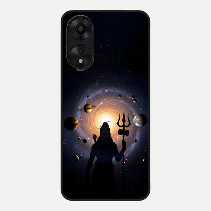  Galactic Shiva Vision Glass Case For Oppo A78 5G back cover – full design glossy printed glass finish