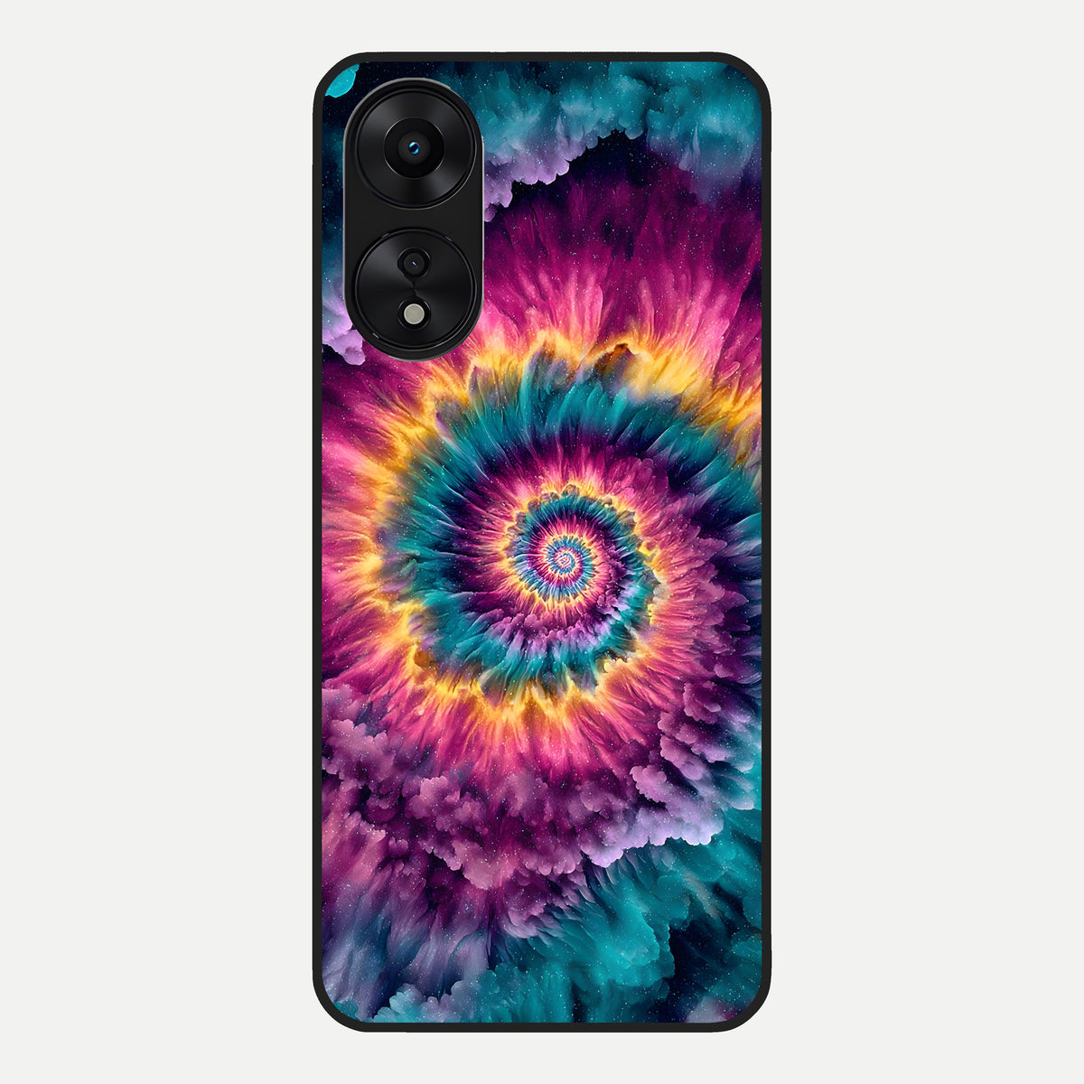  Galactic Spiral Burst Glass Case For Oppo A78 5G back cover – full design glossy printed glass finish