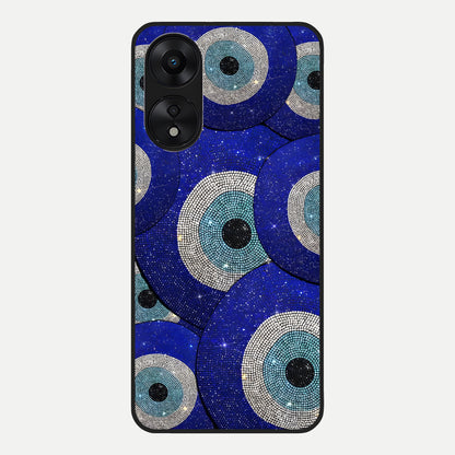  Galaxy Eye Flow Glass Case For Oppo A78 5G back cover – full design glossy printed glass finish