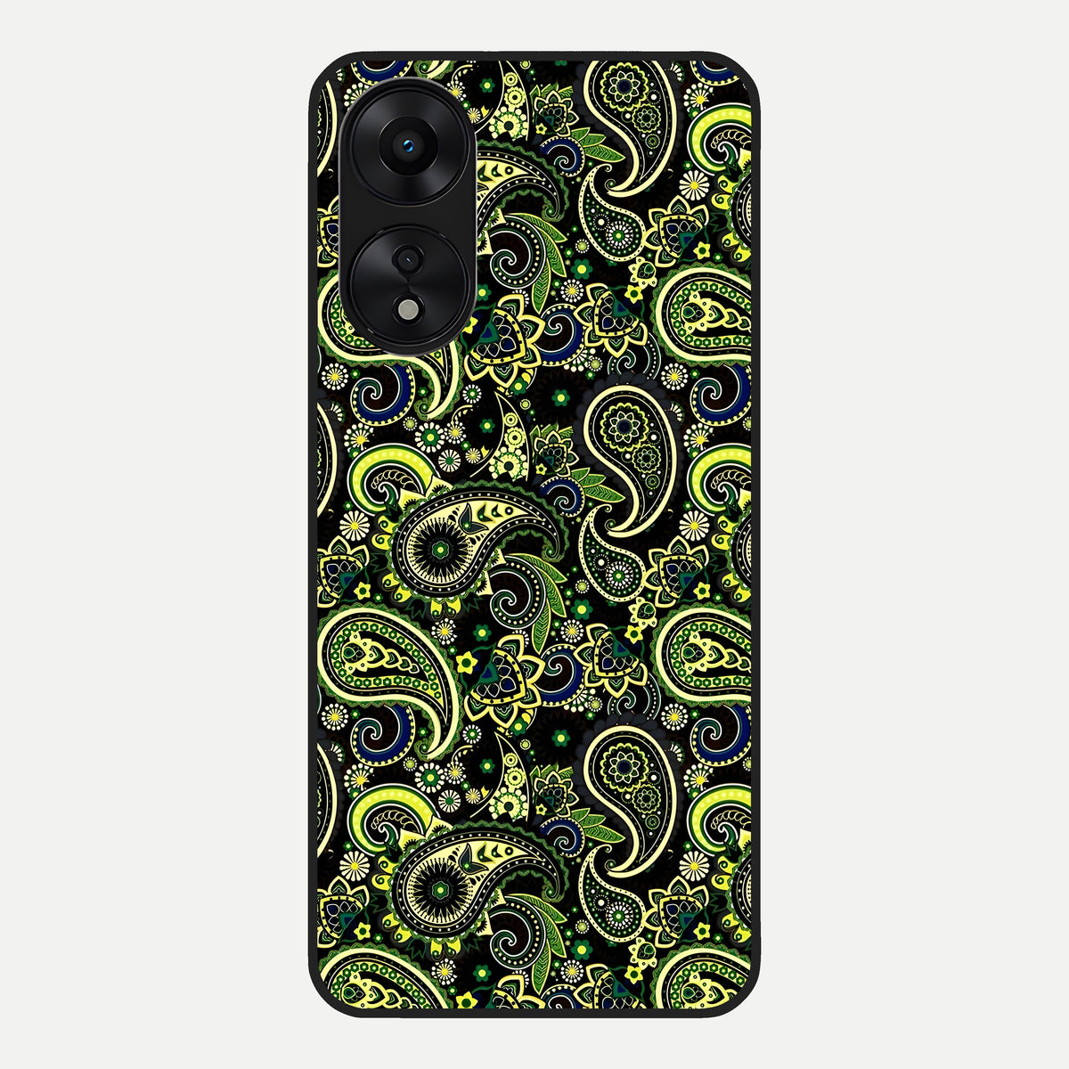  Green Lemon Glass Case For Oppo A78 5G back cover – full design glossy printed glass finish