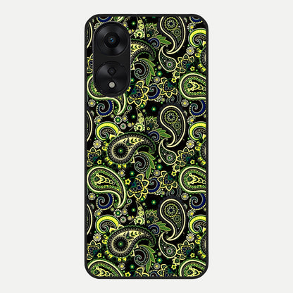  Green Lemon Glass Case For Oppo A78 5G back cover – full design glossy printed glass finish