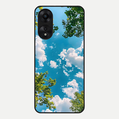 Green Moon Energy Glass Case For Oppo A78 5G back cover – full design glossy printed glass finish