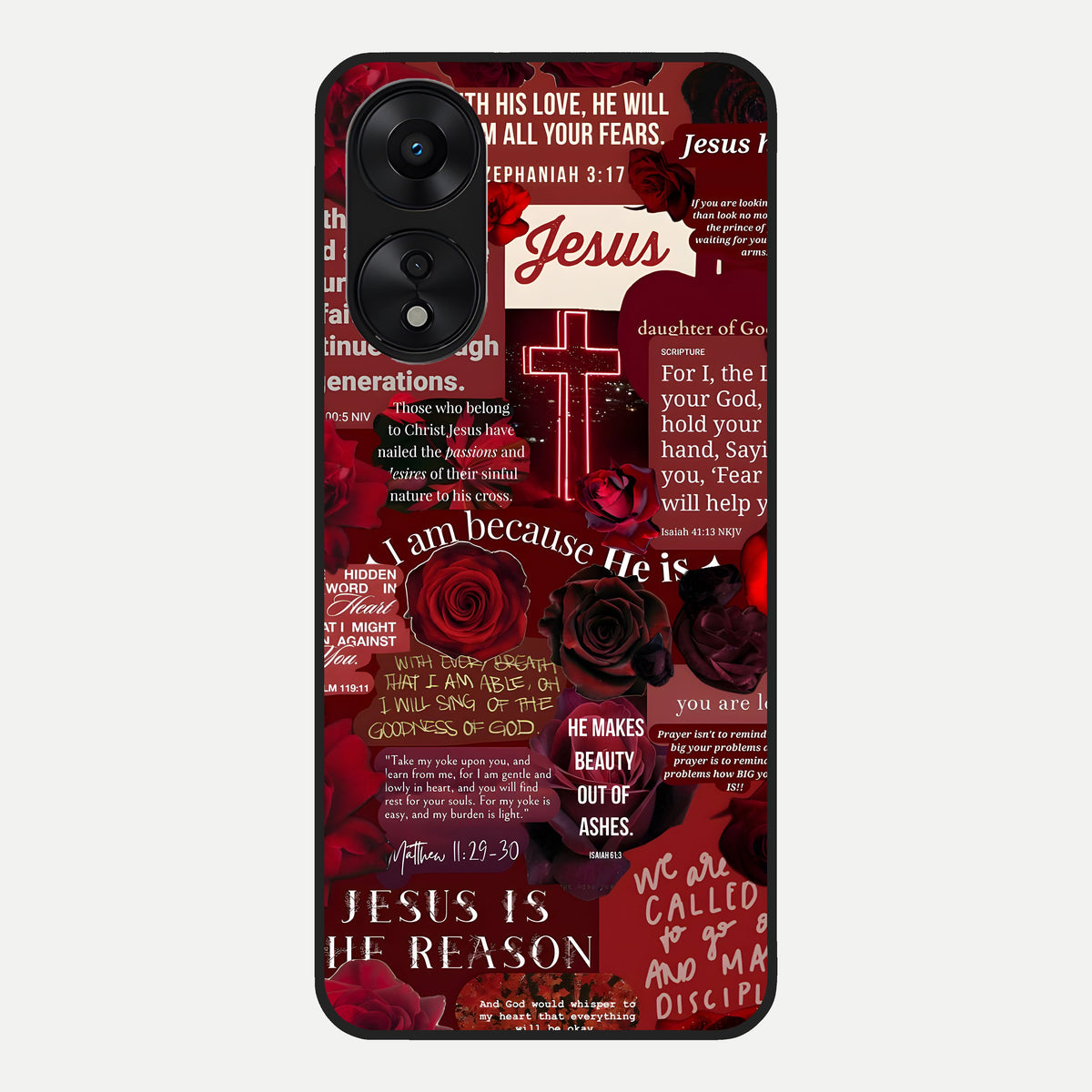 Jesus Love Heals Glass Case For Oppo A78 5G back cover – full design glossy printed glass finish