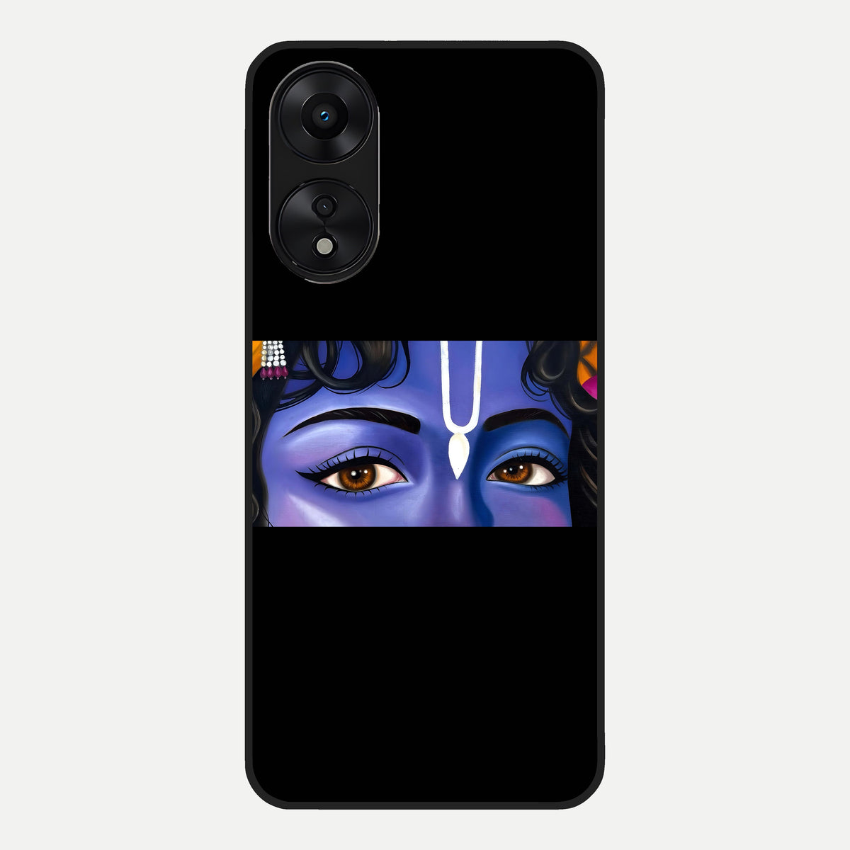  Krishna Eye Glass Case For Oppo A78 5G back cover – full design glossy printed glass finish