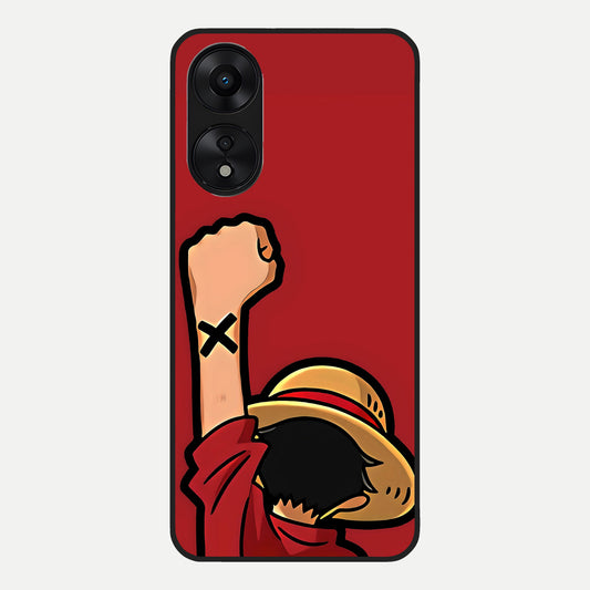  Luffy X Spirit Glass Case For Oppo A78 5G back cover – full design glossy printed glass finish