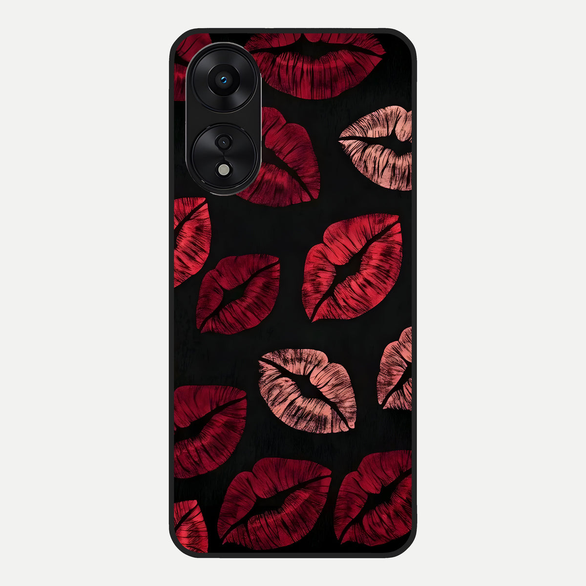  Midnight Kiss Love Glass Case For Oppo A78 5G back cover – full design glossy printed glass finish