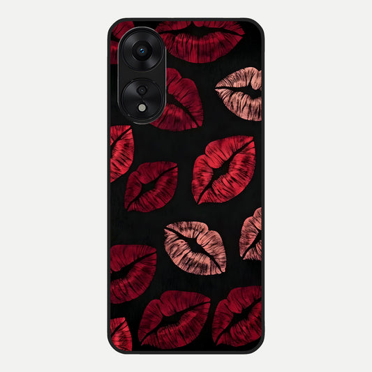  Midnight Kiss Love Glass Case For Oppo A78 5G back cover – full design glossy printed glass finish