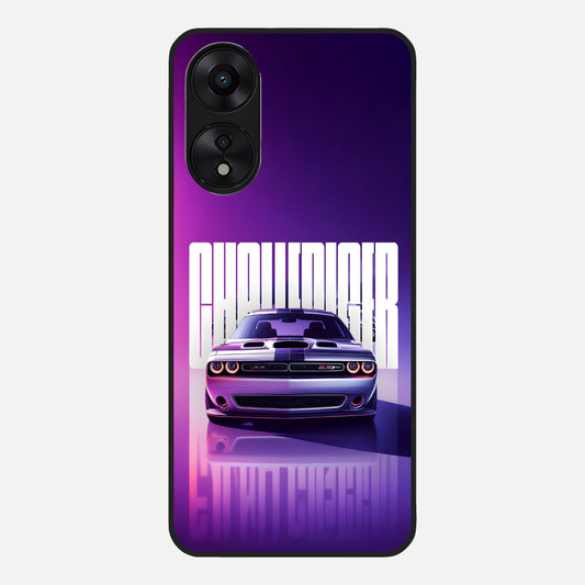  Midnight Muscle Ride Glass Case For Oppo A78 5G back cover – full design glossy printed glass finish
