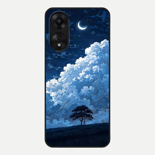  Midnight Sky Serenity Glass Case For Oppo A78 5G back cover – full design glossy printed glass finish