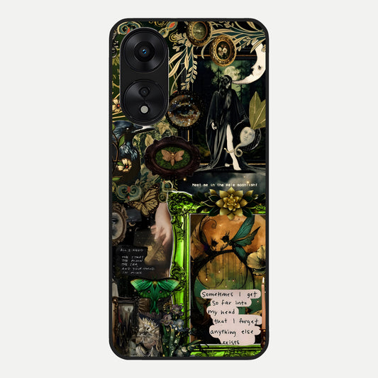  Mystic Woods Secret Glass Case For Oppo A78 5G back cover – full design glossy printed glass finish