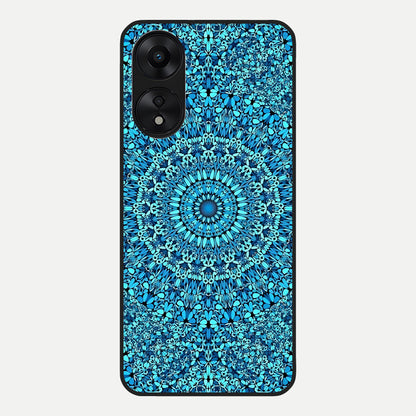  Ocean Bloom Mandala Glass Case For Oppo A78 5G back cover – full design glossy printed glass finish