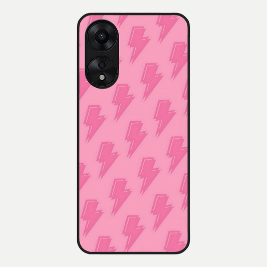  Pink Moo Magic Glass Case For Oppo A78 5G back cover – full design glossy printed glass finish